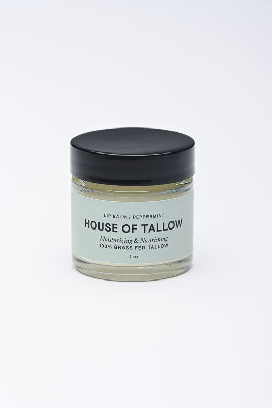 House of Tallow Lip Balm – Peppermint | 1 oz Jar